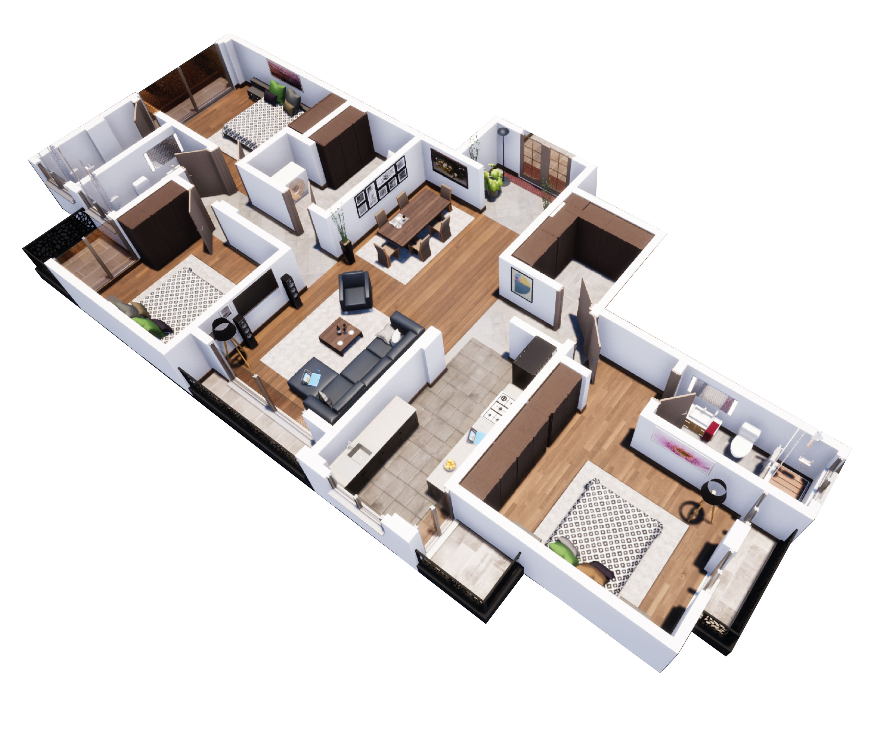 TYPE A: 3 BED ROOM APARTMENT