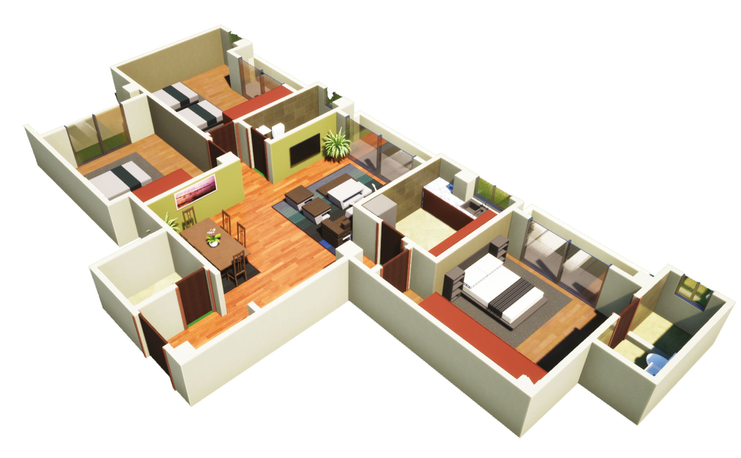 TYPE A: 3 BED ROOM APARTMENT