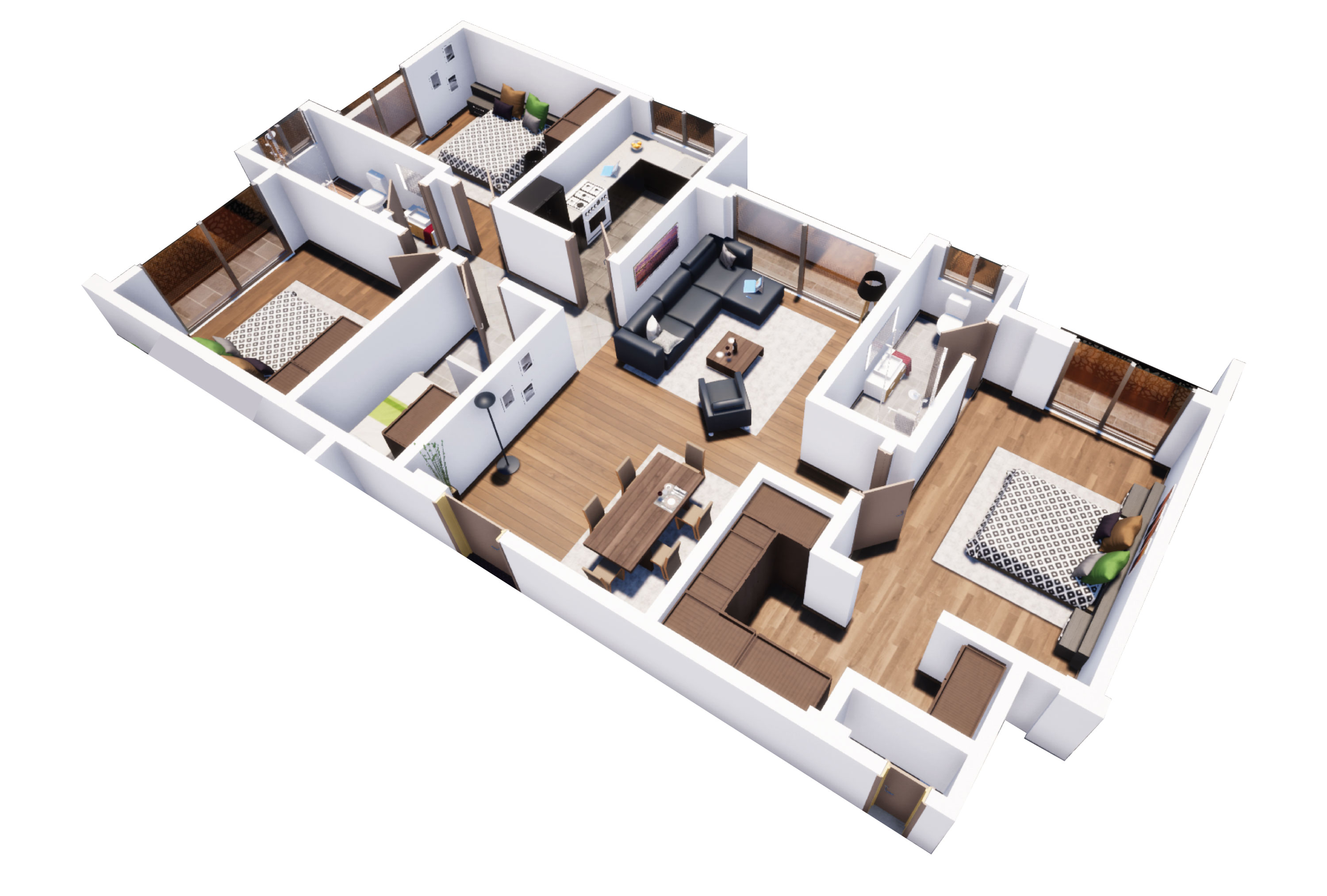 TYPE C: 3 BED ROOM APARTMENT