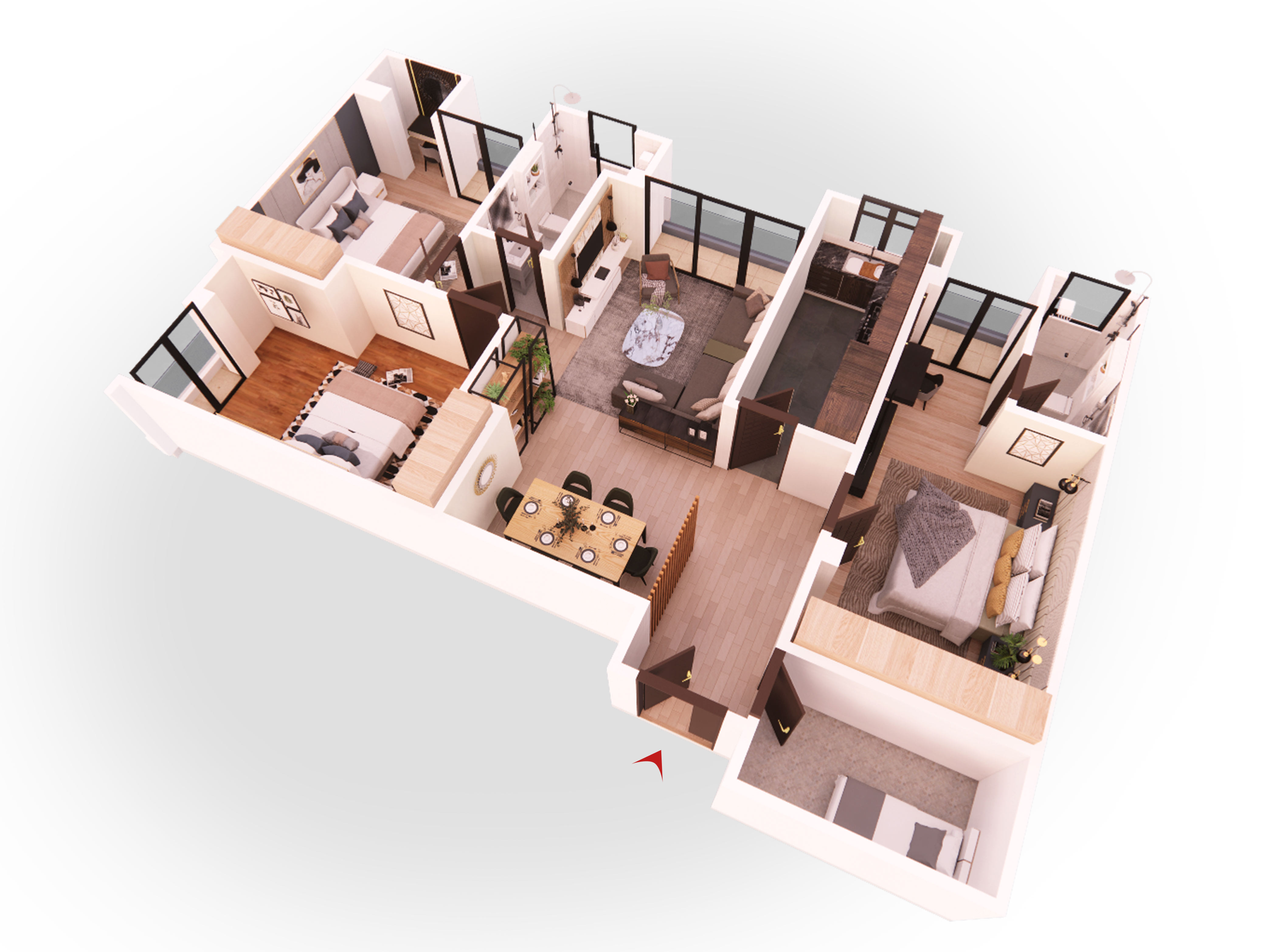 TYPE A: 3 BED ROOM APARTMENT